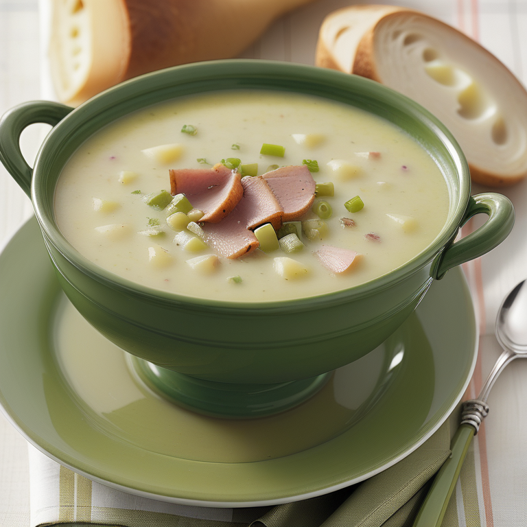 leek potato and ham soup