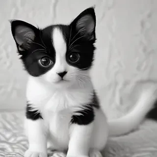 cute black and white