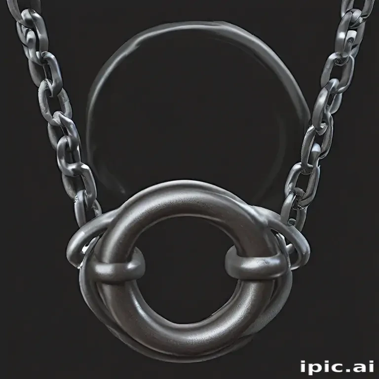 Intricate Silver Chain Necklace Featuring a Unique Circular Pendant Design