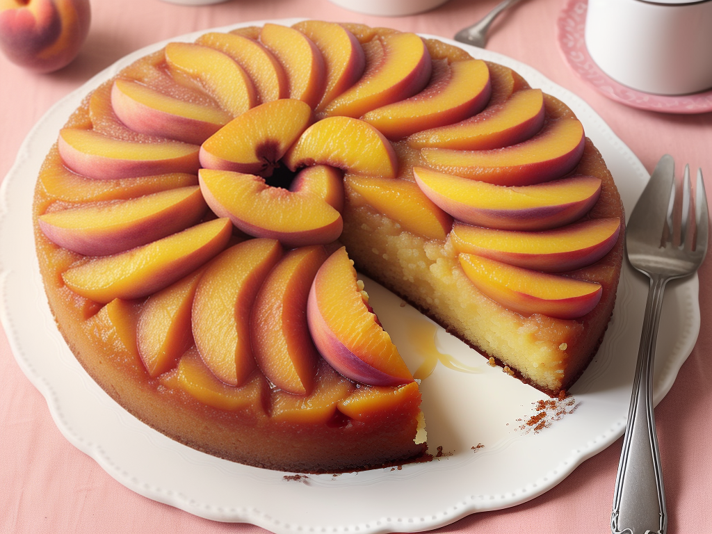cake mix peach upside down cake