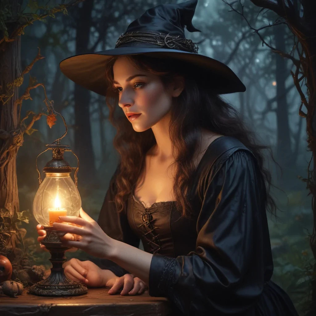 vintage witch art