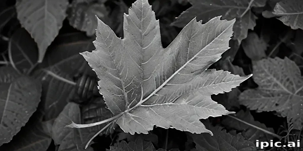 leaf images black and white