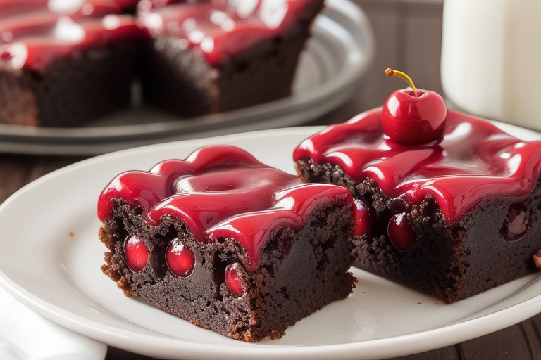 brownies with cherry pie filling