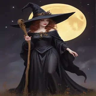 vintage witch art