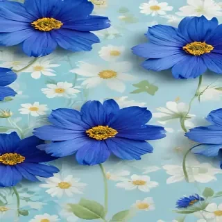 blue flowers background