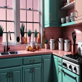 aesthetic kitchen background