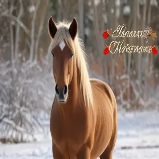 merry christmas images with horses