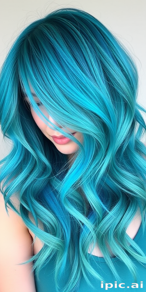 Dynamic Aqua Hair Color Design Collection Dynamic Aqua Hair Color Design Collection