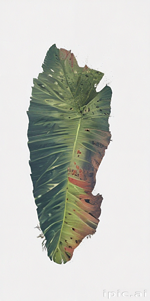Artistic Representation of a Leaf Revealing Nature's Beauty Through Layers