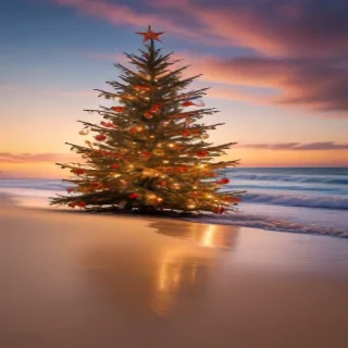 christmas beach wallpaper
