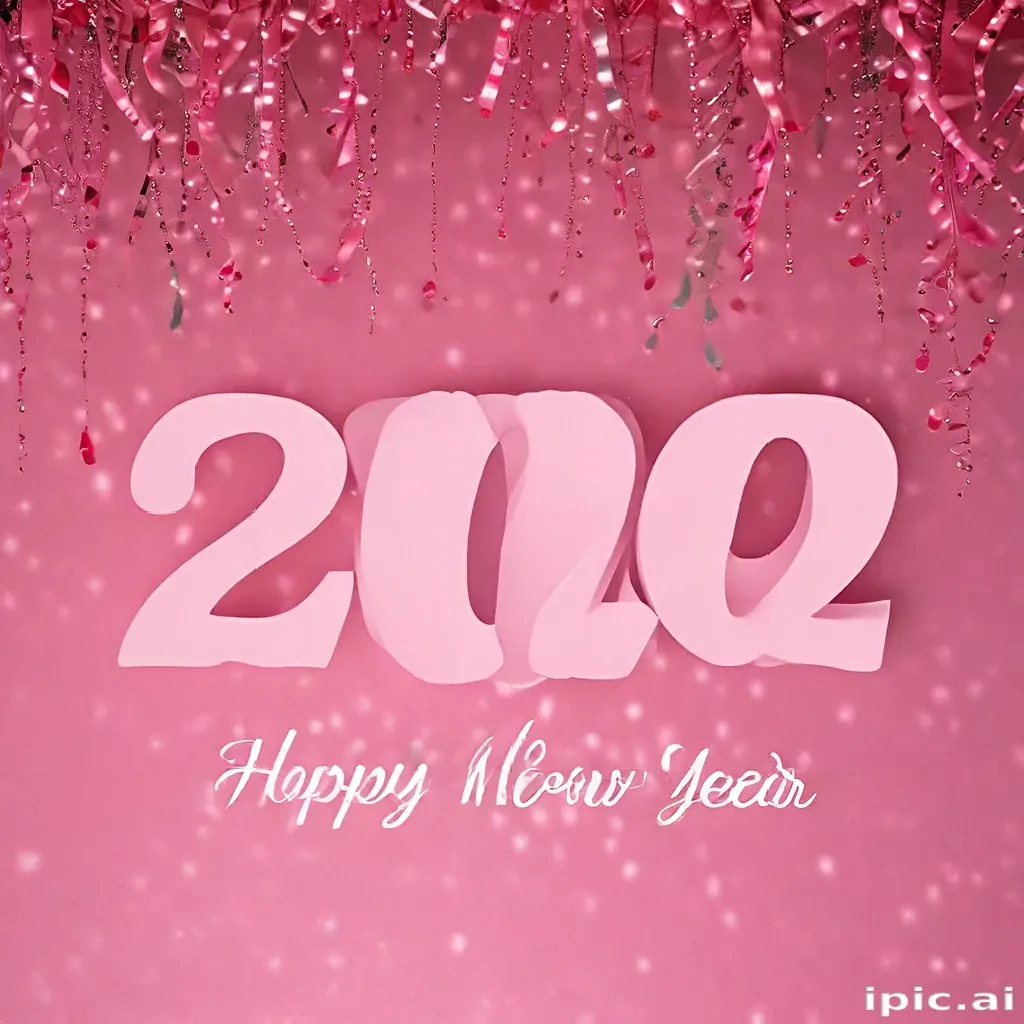 pink happy new year 2024