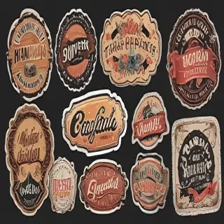 vintage stickers png