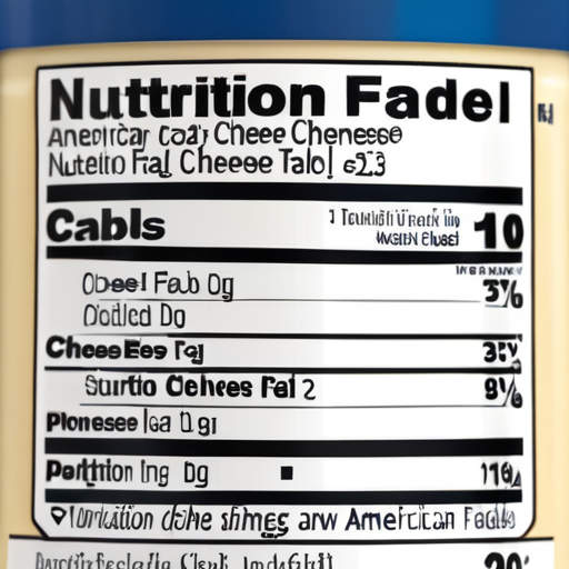 kraft american cheese nutrition label