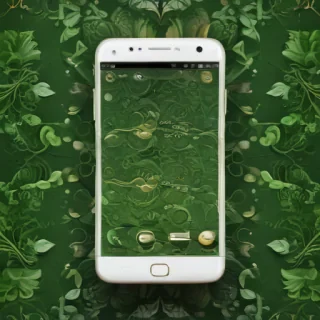 green wallpaper phone