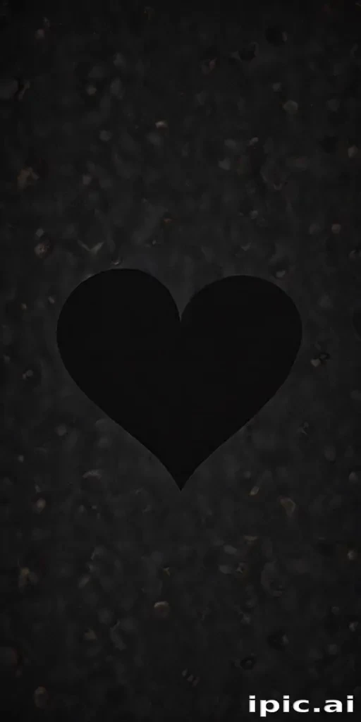 black wallpaper heart