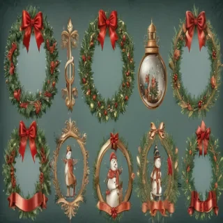 christmas clip art frames