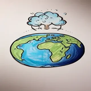 earth cartoon drawing