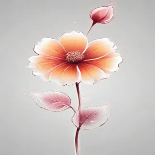 transparent flower outline