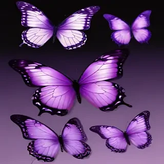 purple butterfly clipart
