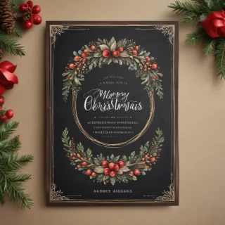 christmas card template psd
