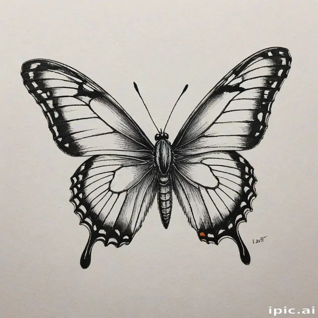buterfly sketch