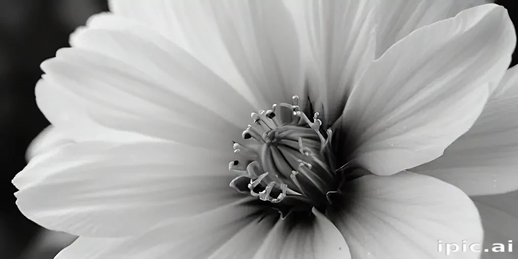black and white flower