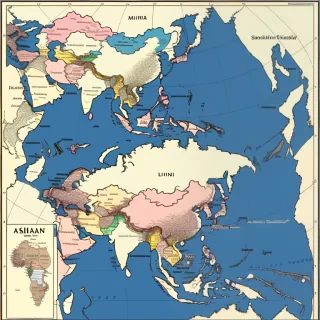 map of asia countries