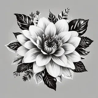 flower png black and white