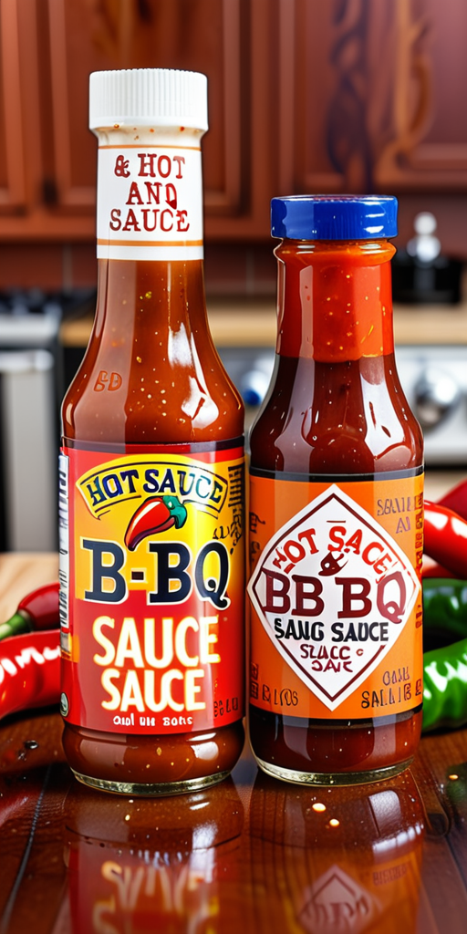 hot sauce and bbq sauce