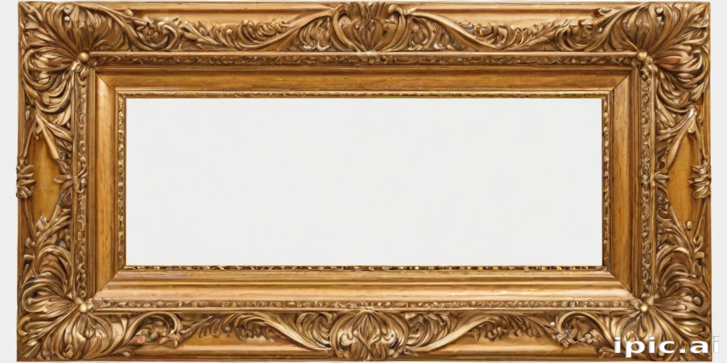 wooden picture frame png