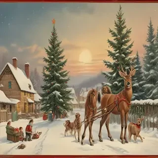 vintage merry christmas image