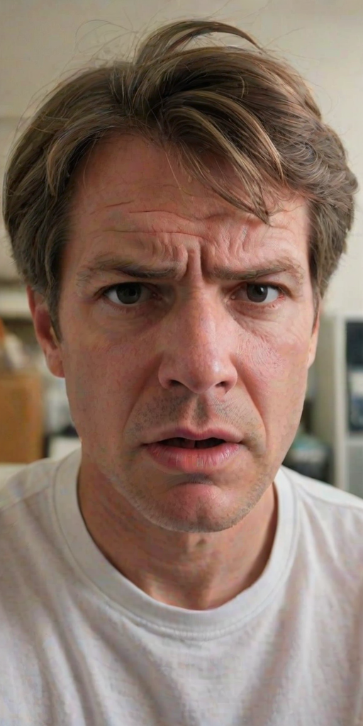 frustrated face