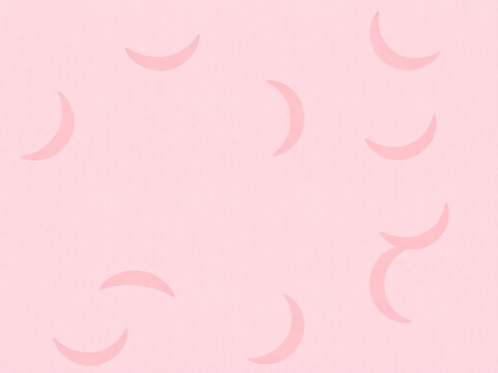 Create a seamless pattern of abstract pink crescent shapes on a soft pink background, utilizing a high-resolution digital camera with a focal length of 35mm, aperture set to f/8 for enhanced depth of field, and a top-down view to capture the entirety of the design.
