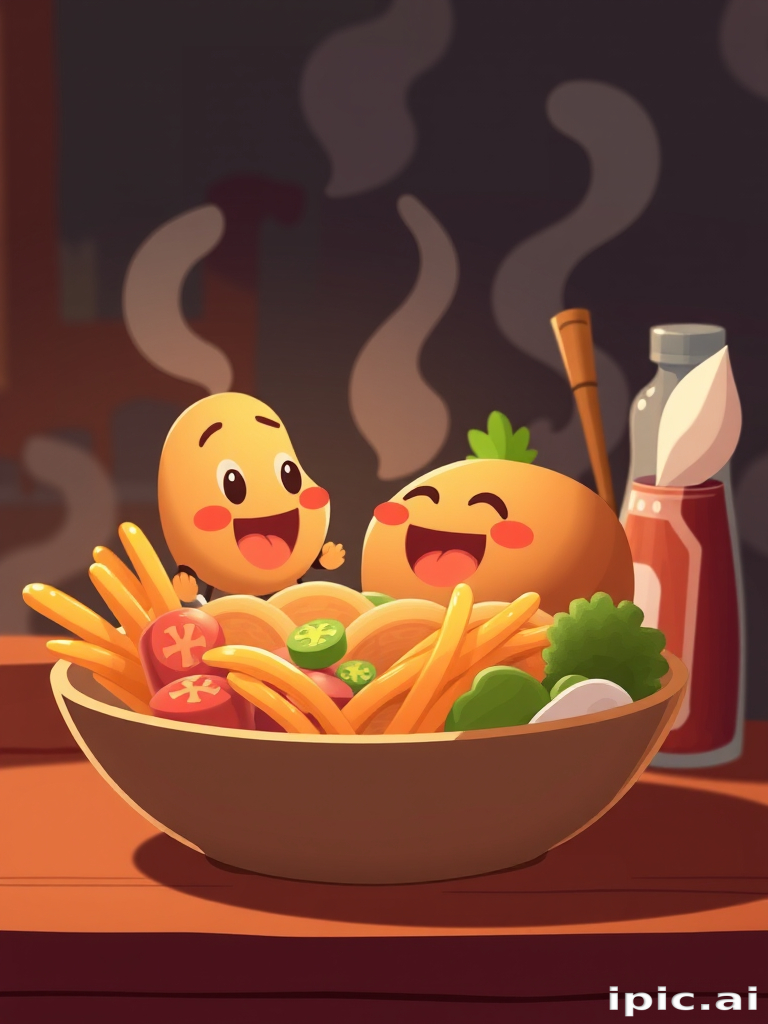 animated food