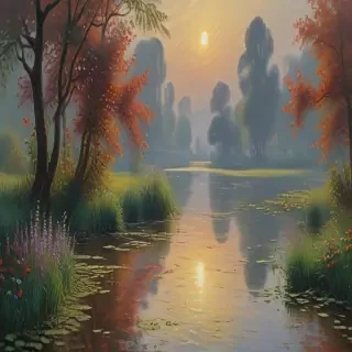 monet painting wallpaper