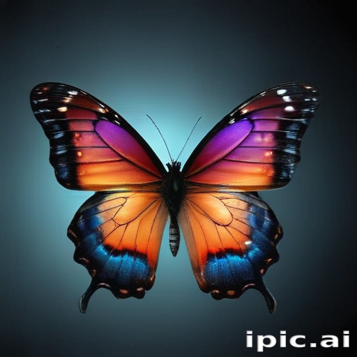 A Vibrant Butterfly Displaying Stunning Colors Against a Soft Background.