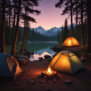 camping background pic