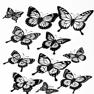 butterflies drawings