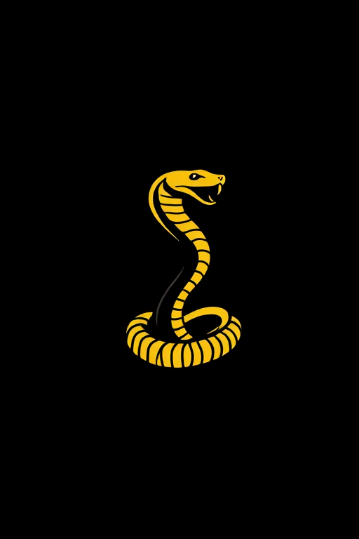 Create a high-resolution logo design featuring a stylized snake with a plug at its head on a black background, using a DSLR camera with a 50mm lens, f/1.8 aperture, ISO 100, natural lighting, and a shallow depth of field.