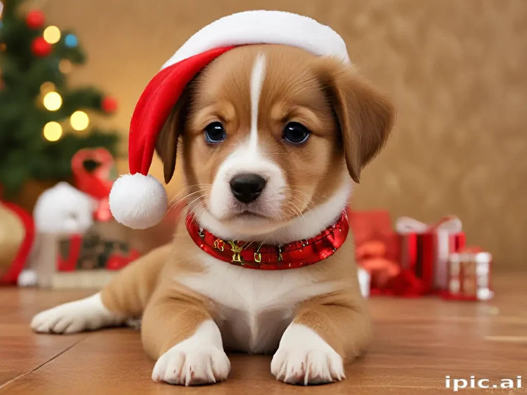 puppy christmas dog wallpaper