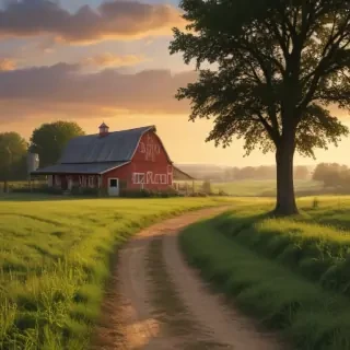 background of a farm