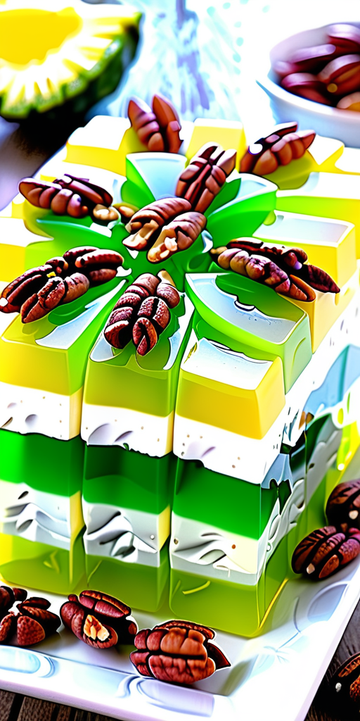 lime jello salad with cream cheese pineapple and pecans