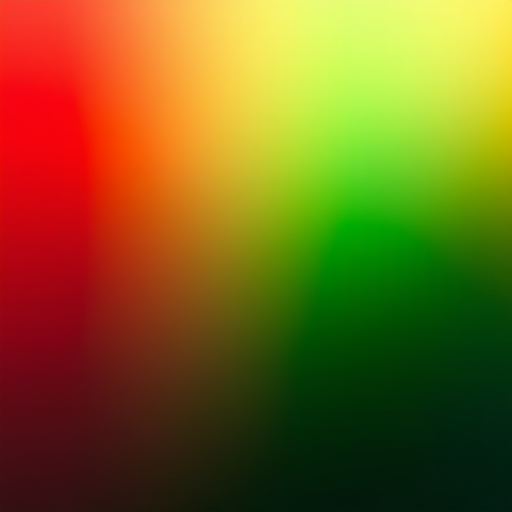 Create a vibrant gradient of colors ranging from red to green, 50mm lens, f/2.8 aperture, ISO 100, soft focus, captured with a DSLR camera.