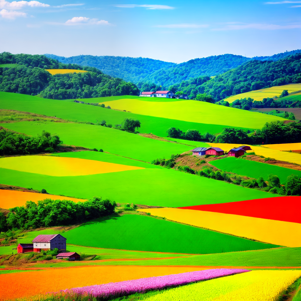 Colorful Rural Scenes beautiful scenery, colorful rural life