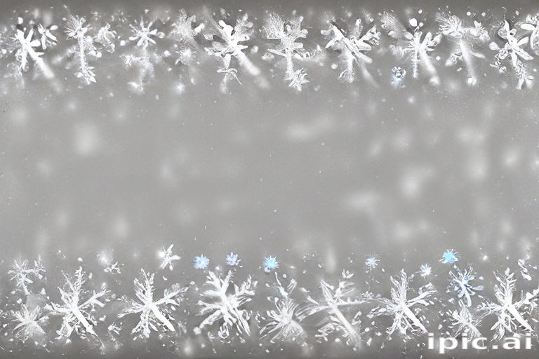 Delicate Snowflakes Adorning a Soft Gray Background in Winter Wonderland