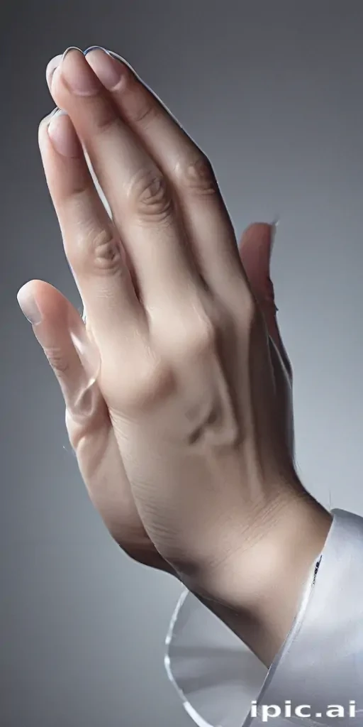 transparent praying hands