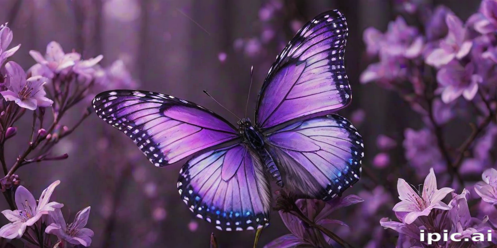 aesthetic purple butterfly