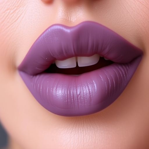 Elegant "Moonlit Mauve" lip style boasts a soft, matte lavender hue with subtle shimmer, evoking the ethereal beauty of twilight and enhancing natural lip contours with its velvety texture