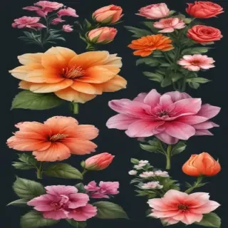 clipart transparent background flowers