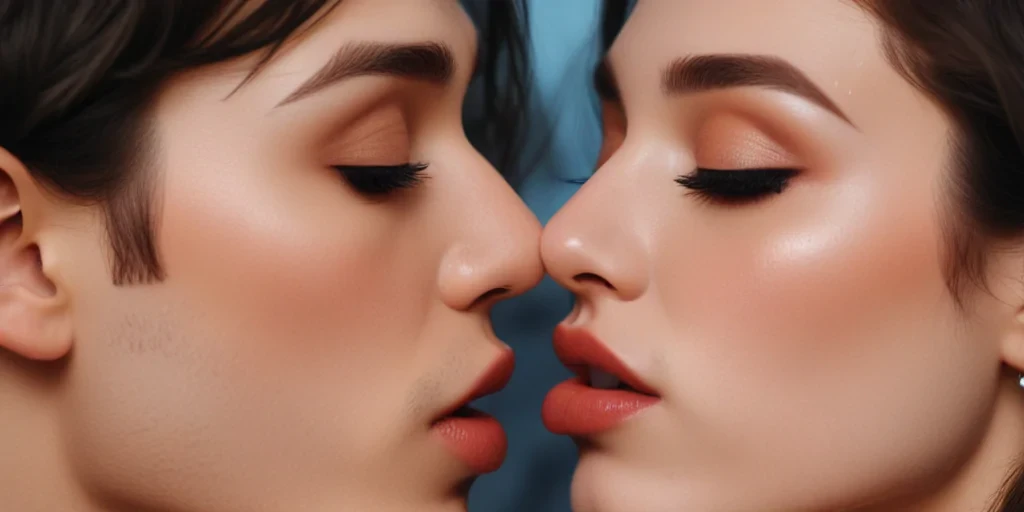 aesthetic kiss
